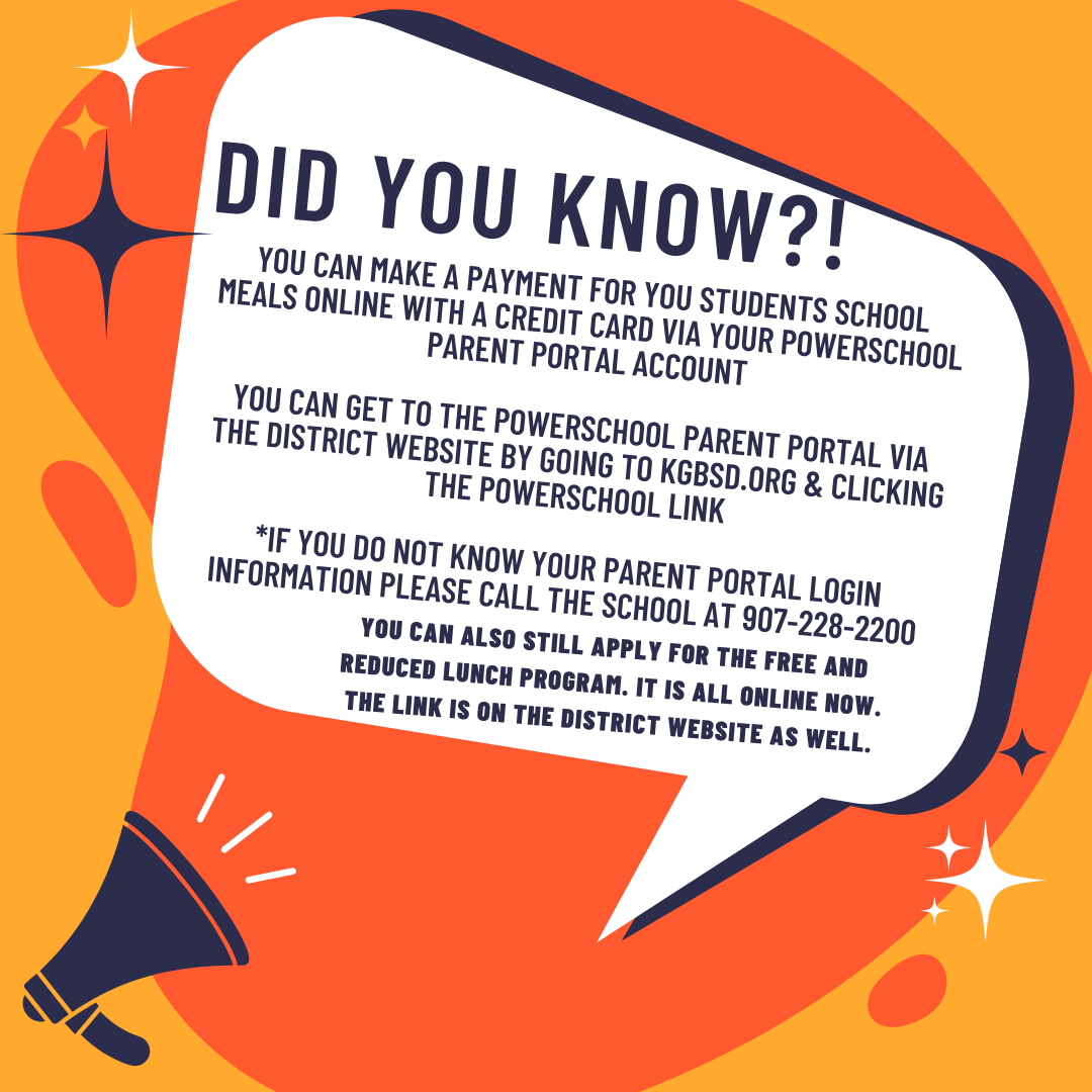 Use the Powerschool Parent Portal to pay for your students school meals online with a credit card